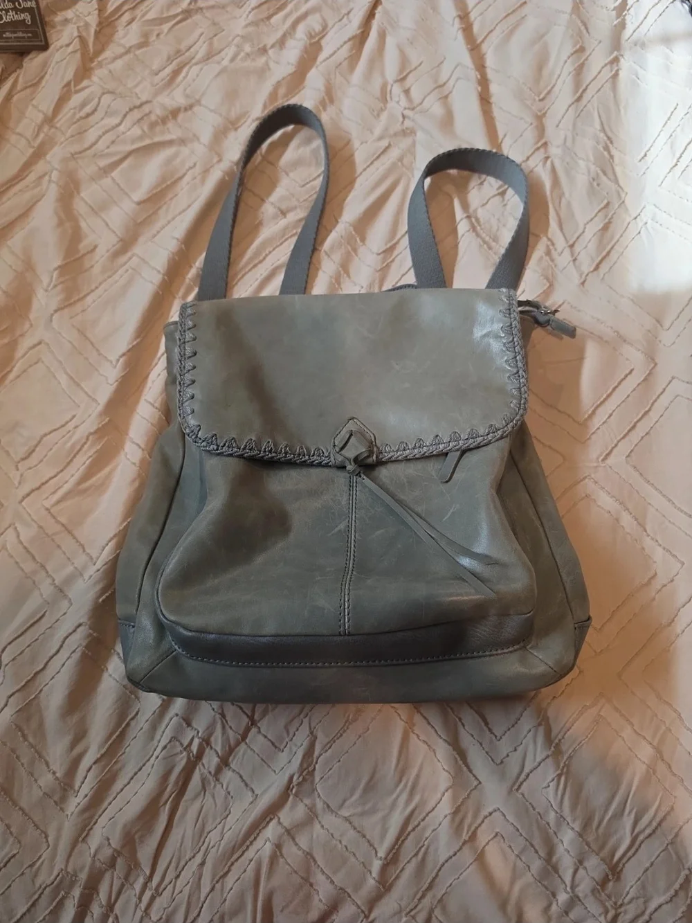 The Sak Ventura Blue/gray Women's Convertible Leather Backpack